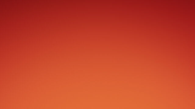 Three bold red lipsticks with gold casing are prominently displayed against a gradient orange background.