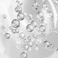 Lancome beauty visual featuring a skincare vitamin C ingredient illustration