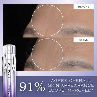 Showing benefits of Vitamin C for skin using Lancome Renergie H.C.F Triple Serum